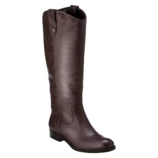 Womens Merona Kasia Genuine Leather Riding Boot   Brown 5.5
