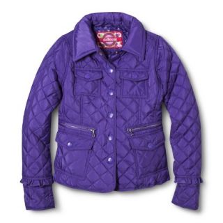Dollhouse Girls 4 Pocket Lightweight Quilted Jacket   Purple 10 12