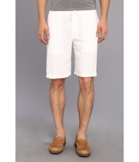 Perry Ellis Linen Drawstring Short Mens Shorts (White)
