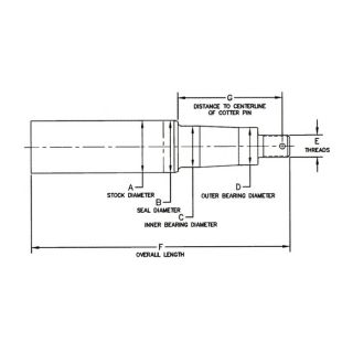 Reliable Ag Spindle Assembly   2500 Lb. Capacity, 12.31 Inch L, Fits Item 240,