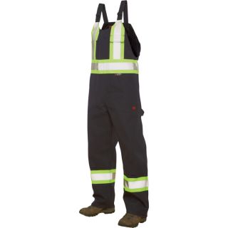 Tough Duck High Visibility Duck Unlined Bib Overall   Navy, Large, Model S76471
