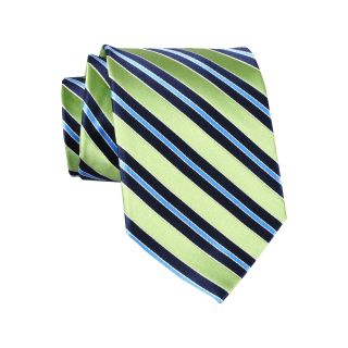Stafford Bliss Striped Silk Tie, Green, Mens