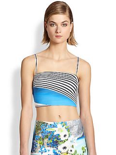Clover Canyon Printed Neoprene Cropped Top  