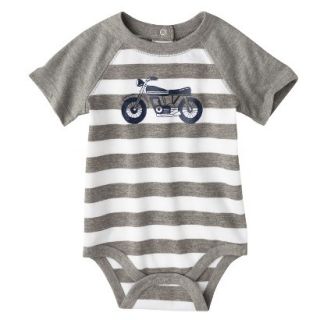 Circo Newborn Boys Motorcycle Bodysuit   Grey Stripe NB