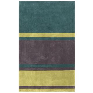 Hand tufted Stripe Contemporary Area Rug (8 X 11)