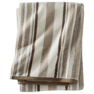 Threshold Stripe Bath Towel   Light Brown