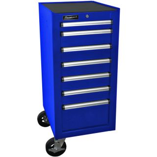 Homak H2Pro 18 Inch 7 Drawer Side Cabinet   Blue, Model BL08018070