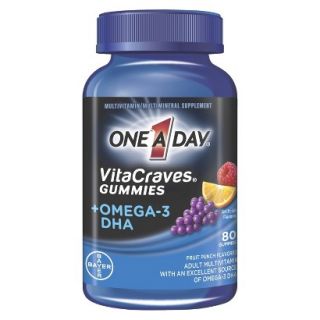 One A Day; VitaCraves + Omega Gummies   80 Count