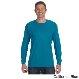 Jerzees Jerzees Mens 50/50 Heavyweight Blend Long Sleeve T shirt Blue Size XXL