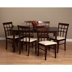 Warehouse Of Tiffany Warehouse Of Tiffany Justin 7 piece Dining Furniture Set Cappuccino Size 3 Piece Sets