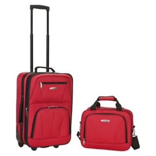 Rockland 19 Rolling Carry On With Tote   Red