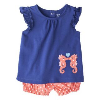 Just One YouMade by Carters Toddler Girls 2 Piece Set   Navy/Orange 3T
