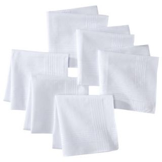 Merona Mens 6pk Handkerchiefs   White