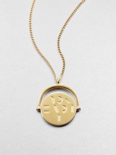 MIJA I Love You Spinner Necklace   Gold