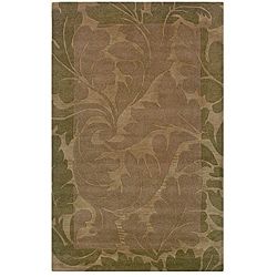 Hand tufted Hesiod Green Wool Rug (8 X 10)