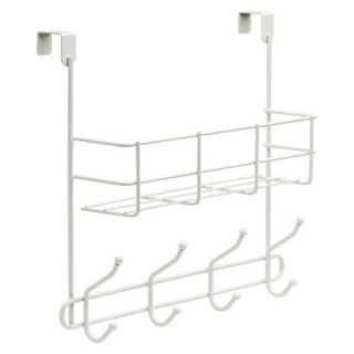 Room Essentials Over The Door Basket with Hook Rail White