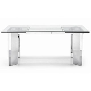Calligaris Tower Adjustable Extension Dining Table CS/4057 R_G Finish Transp
