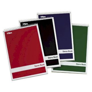 TOPS Steno Book with Assorted Colored Cover   (80 Sheet Per Pads)