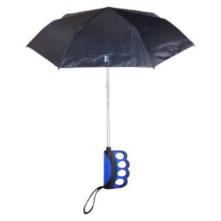 Brolly Rain Umbrella with Finger Holes Grip   Blue/Black