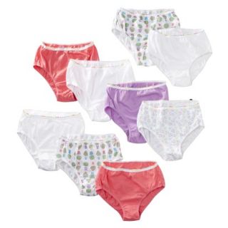 Girls Hanes Butterfly Floral 9 pack Brief Underwear 10