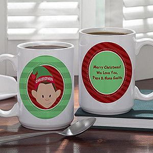 Large Christmas Hot Cocoa Mugs Personalized for Kids