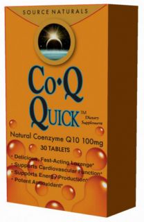 Source Naturals   Co Q Quick Orange 100 mg.   30 Tablets