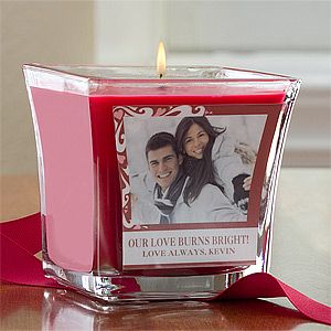 Sweetheart Personalized Photo Candles   Cinnamon Spice