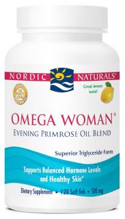 Nordic Naturals   Omega Woman Evening Primrose Oil Blend Lemon 500 mg.   120 Softgels