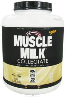 Cytosport   Muscle Milk Genuine Collegiate Calorie Replacement Drink Mix Vanilla Creme   5.29 lbs.