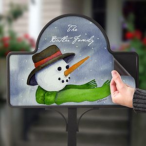 Christmas Snowman Personalized Yard Sign Magnet
