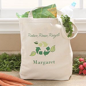 Eco Friendly Personalized Reusable Shopping Bags   Go Green