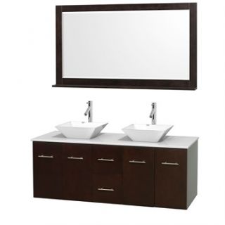 Centra 60 Double Bathroom Vanity Set for Vessel Sinks by Wyndham Collection   E
