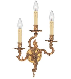 Oxford 3 Light Wall Sconces in Olde Brass 703 OB