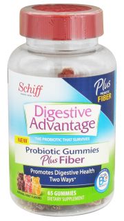 Schiff   Digestive Advantage Daily Probiotic Gummies Plus Fiber   65 Gummies