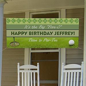 Personalized Party Banners   Golf
