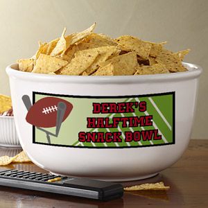 Game Time Personalized Football Party Snack Bowl