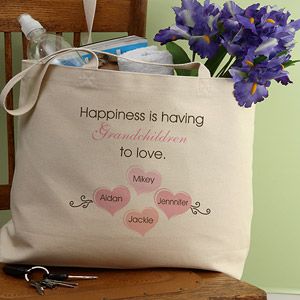 Happiness is Children Ladies Personalized Tote Bag
