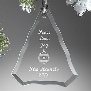 Personalized Glass Christmas Ornaments   Christmas Tree