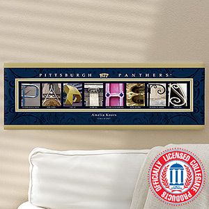 University of Pittsburgh Campus Photo Personalized Letter Art