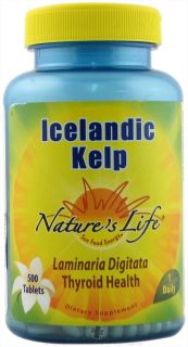 Natures Life   Icelandic Kelp Thyroid Health   500 Tablets