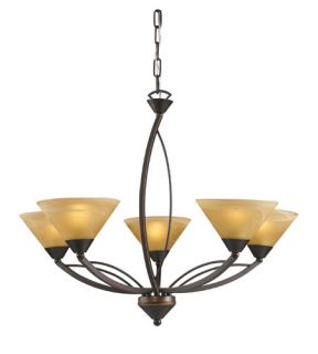 Elysburg 5 Light Chandeliers in Aged Bronze 7647/5