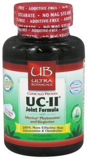 Ultra Botanicals   UC II Joint Formula with Meriva Phytosome and Bioperine   60 Capsules