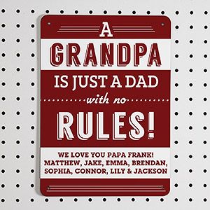Fathers Day Gifts    Personalized Street Signs   Grandpas Rules
