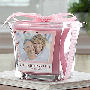 Sweetheart Personalized Photo Candles   Lavender & Linen