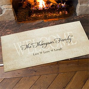 Personalized Oversized Door Mats   Live Love and Laugh Design