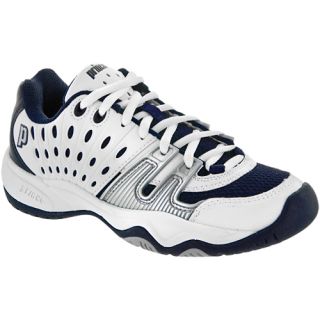Prince T22 Junior White/Navy/Silver Prince Junior Tennis Shoes