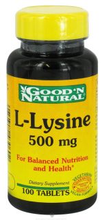 Good N Natural   L Lysine 500 mg.   100 Tablets