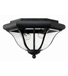 San Clemente 2 Light Outdoor Ceiling Lights in Museum Black 2443MB