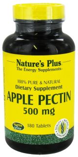 Natures Plus   Apple Pectin 500 mg.   180 Tablets