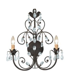 Victoria 2 Light Wall Sconces in Dark Rust 4922 DR